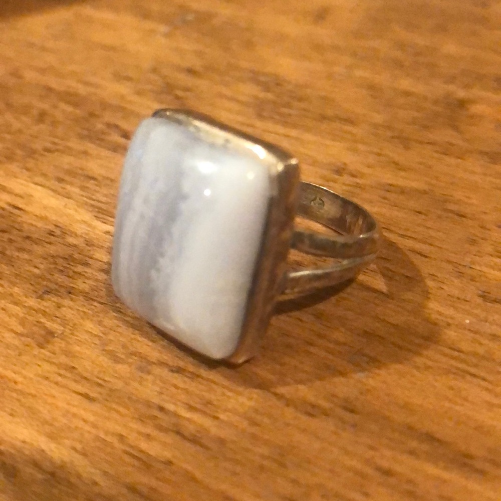 Blue Lace Agate Ring - Picture 2 of 2